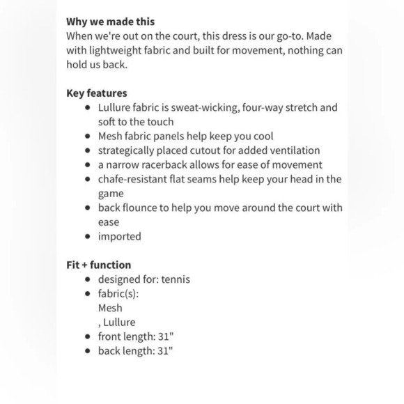 Lululemon sz 6 Ace Dress scratch match black multi excellent pre owned - Picture 12 of 12